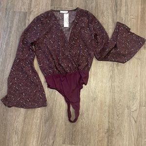 Emory Park Purple Floral Bodysuit